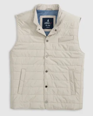 Apo Quilted Button Up Vest - Tan