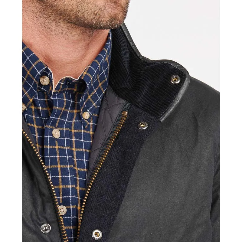 Barbour Hereford Mens Wax Jacket - Navy