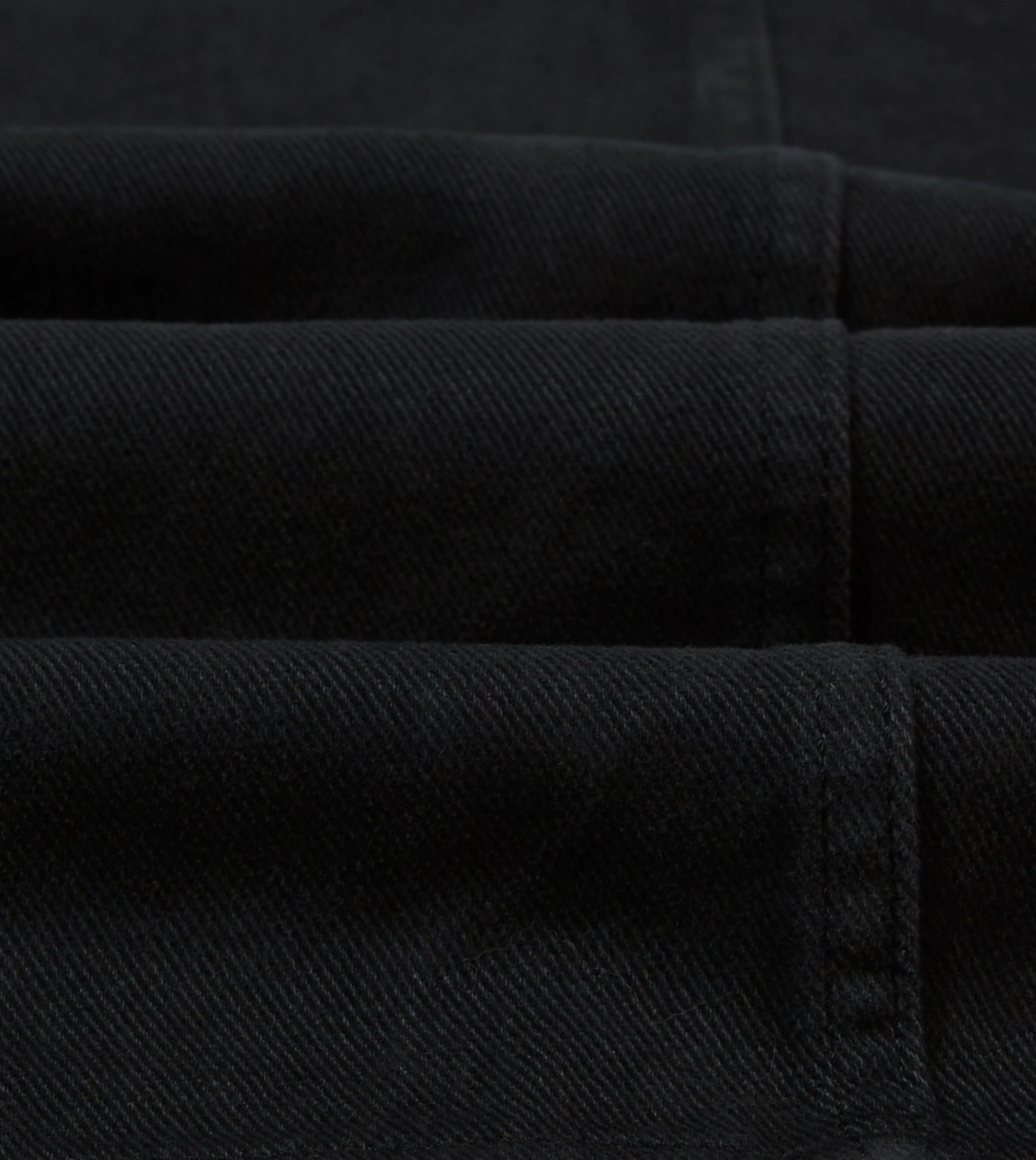 Black Heavy Twill Cotton Five-Pocket Chore Jacket