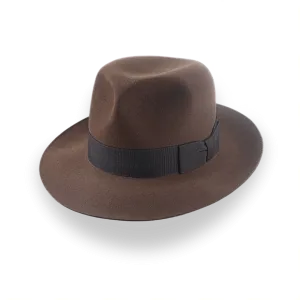 Brown Indiana Jones Style Fedora in Durable Fur Felt | The Templar