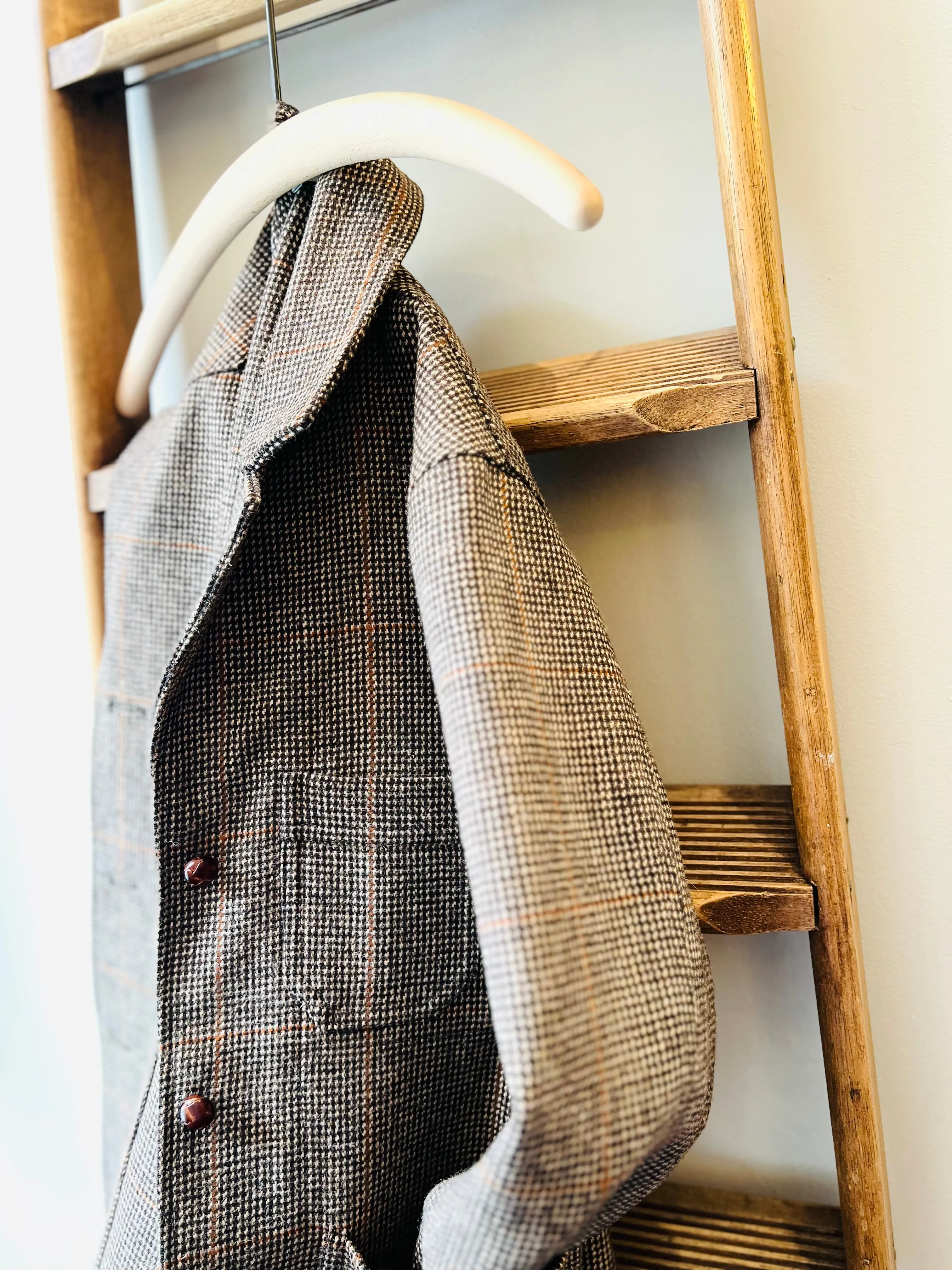 Cheviot Tweed Jacket / Brown Check