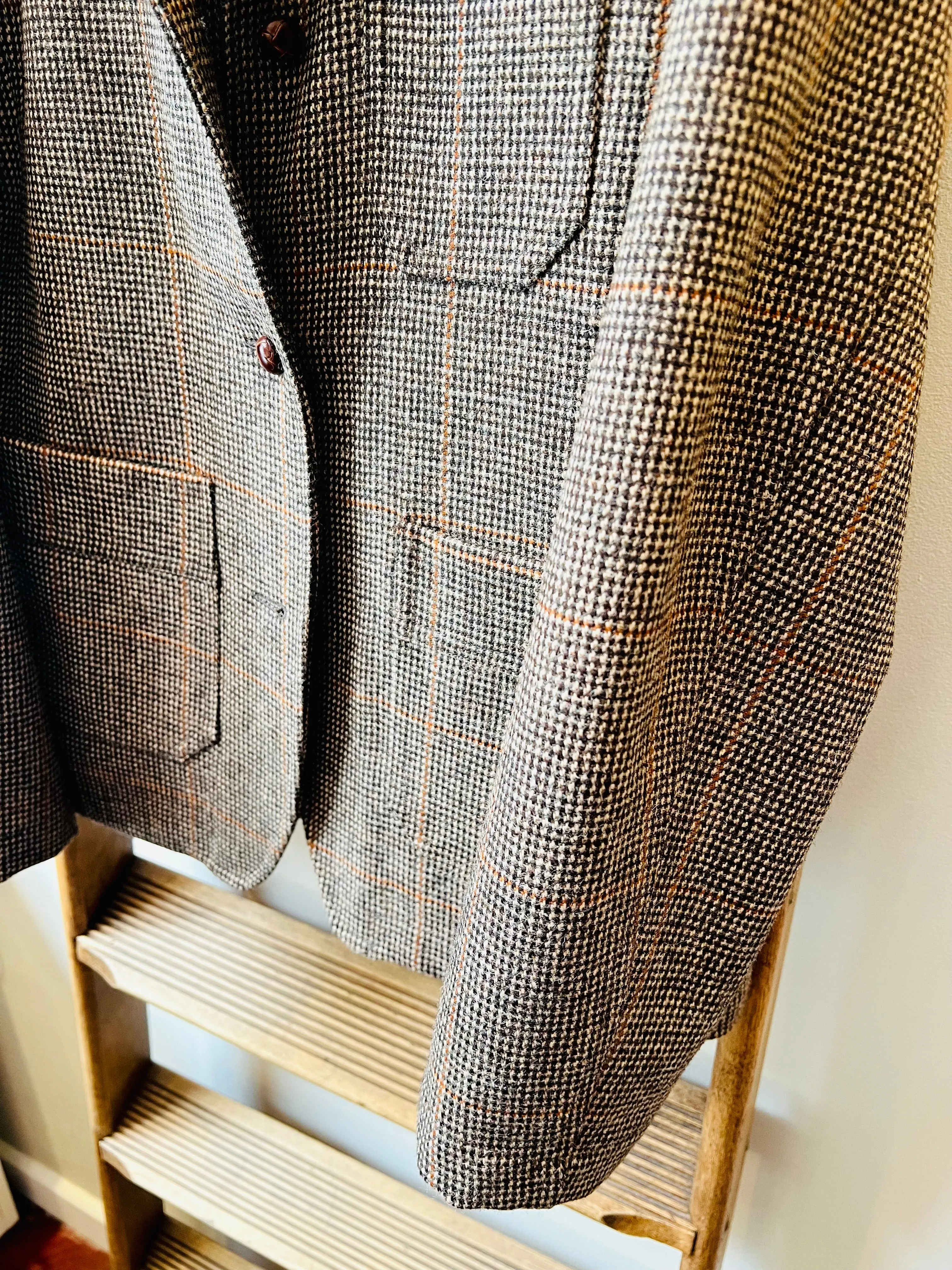 Cheviot Tweed Jacket / Brown Check