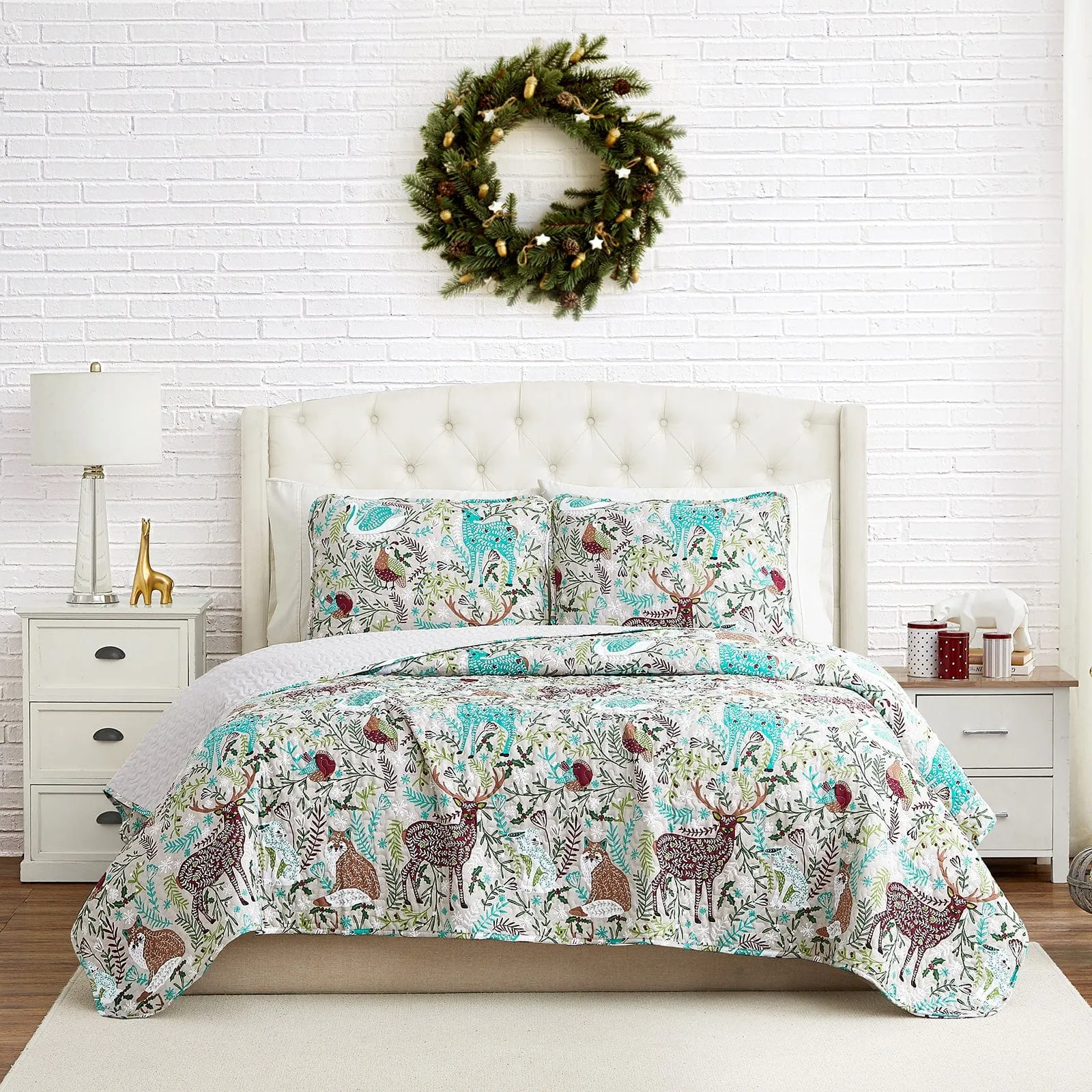 Christmas Woodland Oversized Quilt Set