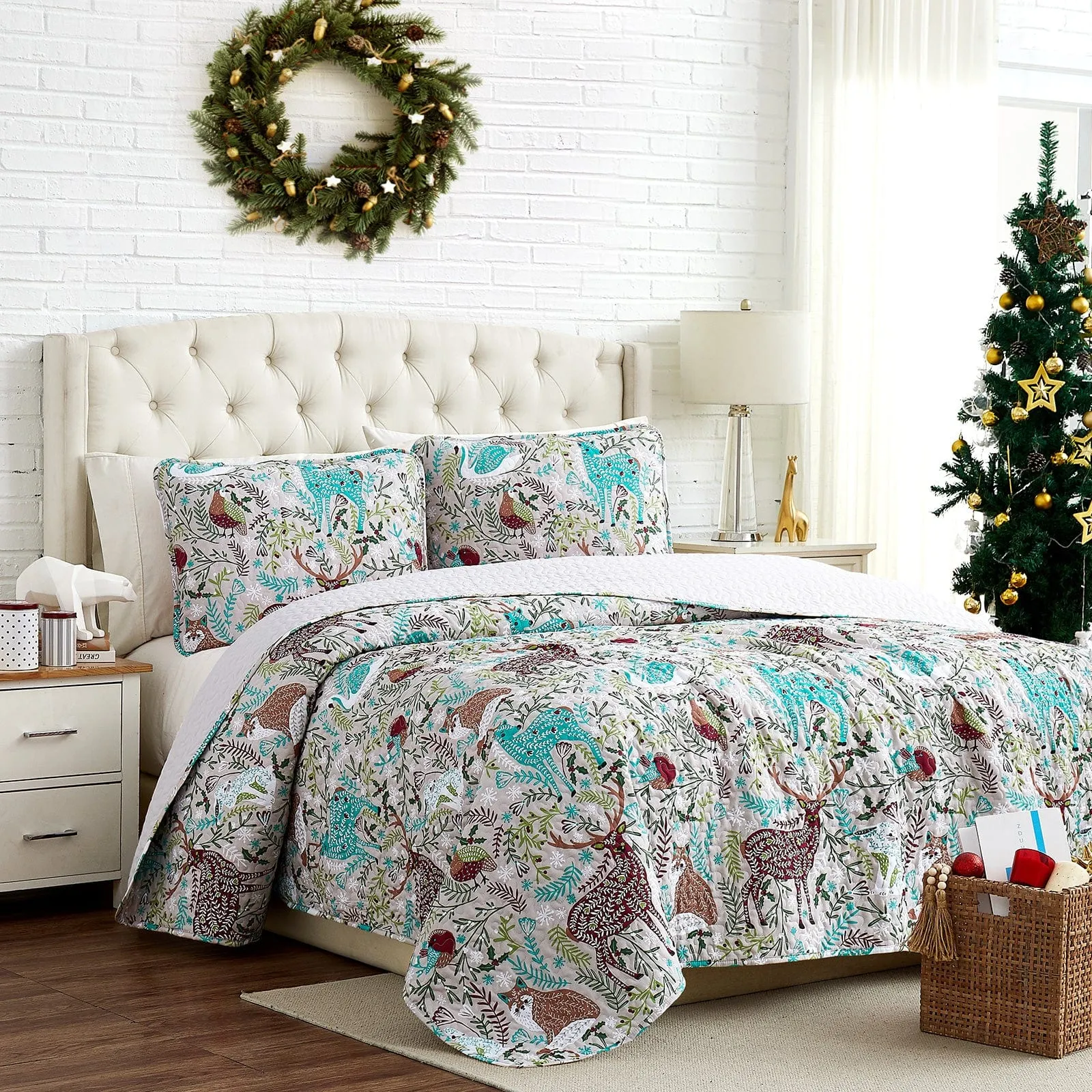 Christmas Woodland Oversized Quilt Set