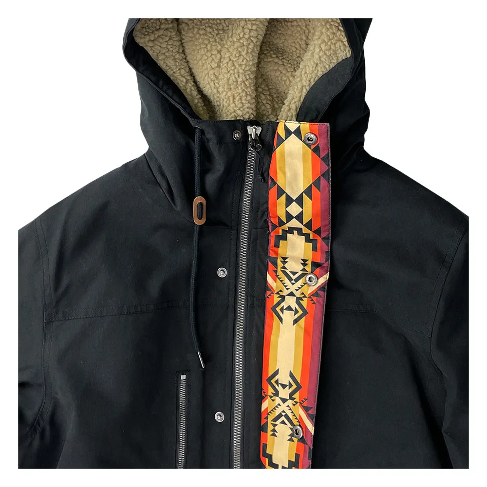 Desert Lore Black Sherpa Parka Jacket