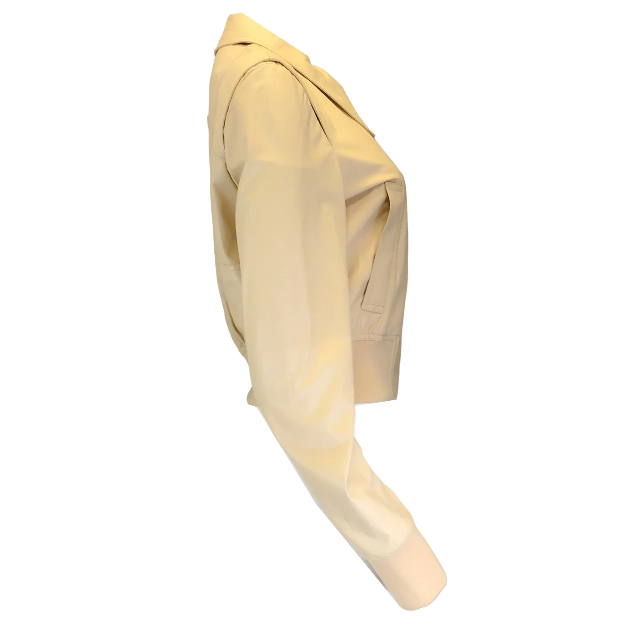 Drome Ivory Lambskin Leather Jacket