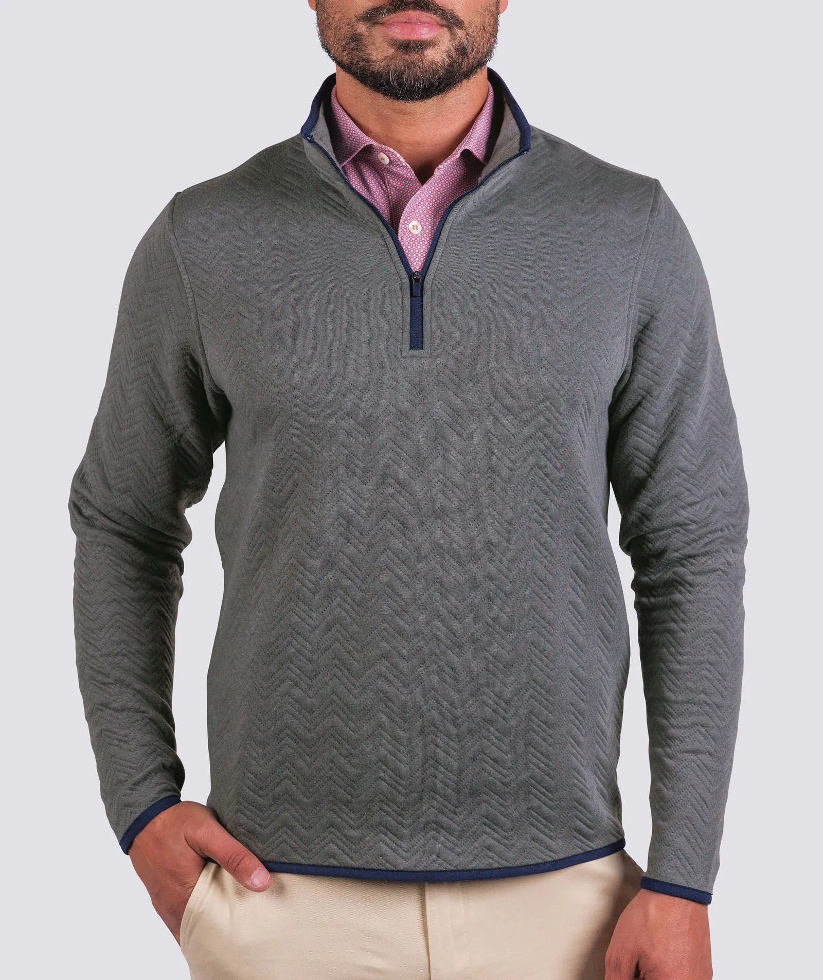 Erwin Quilted Quarter-Zip Pullover