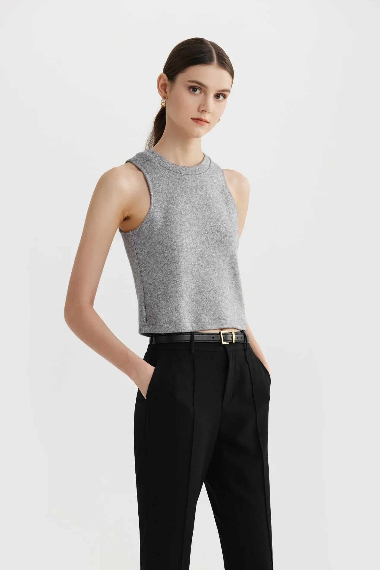 Essential Basic Knit Cropped Top