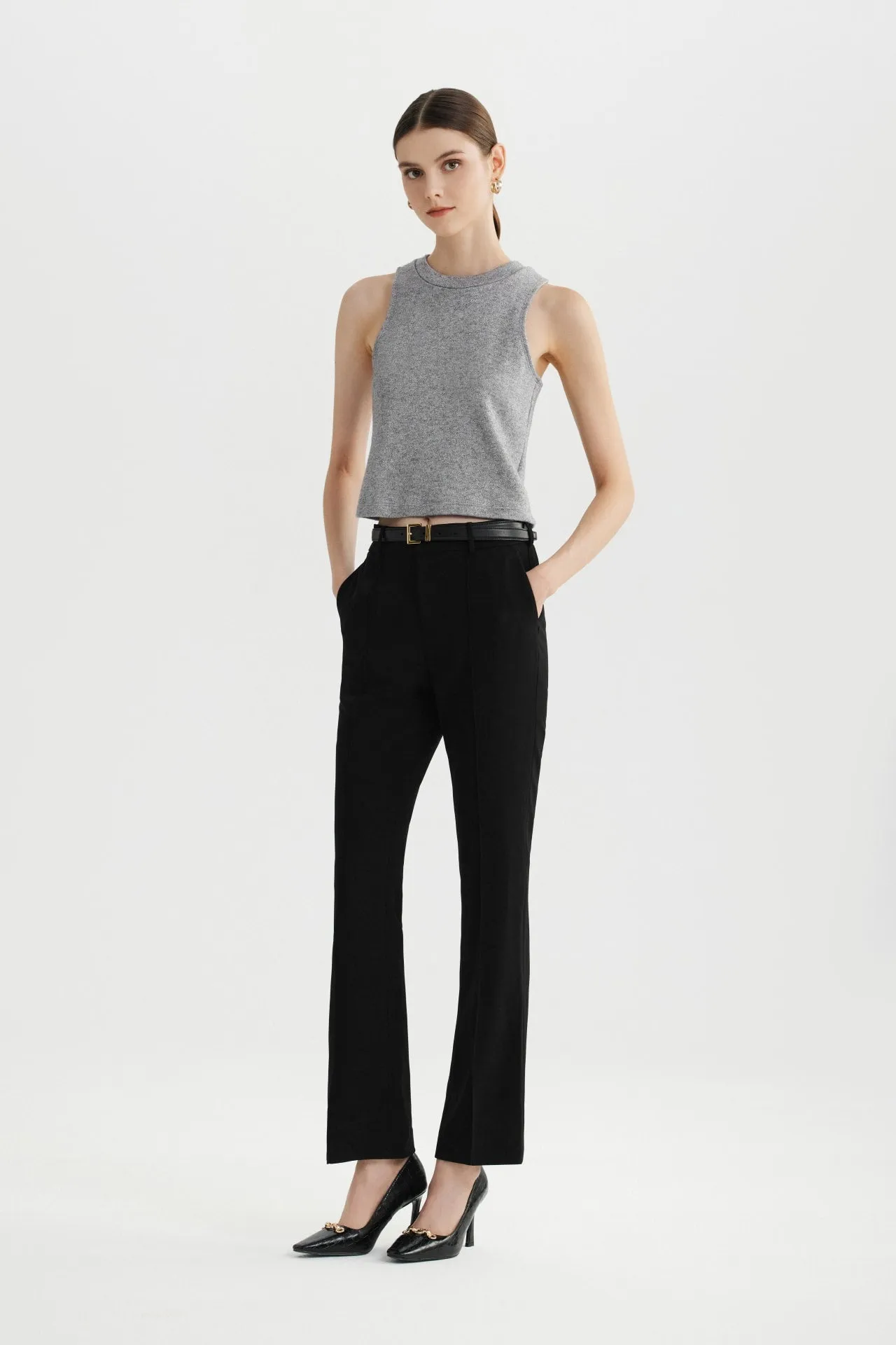 Essential Basic Knit Cropped Top