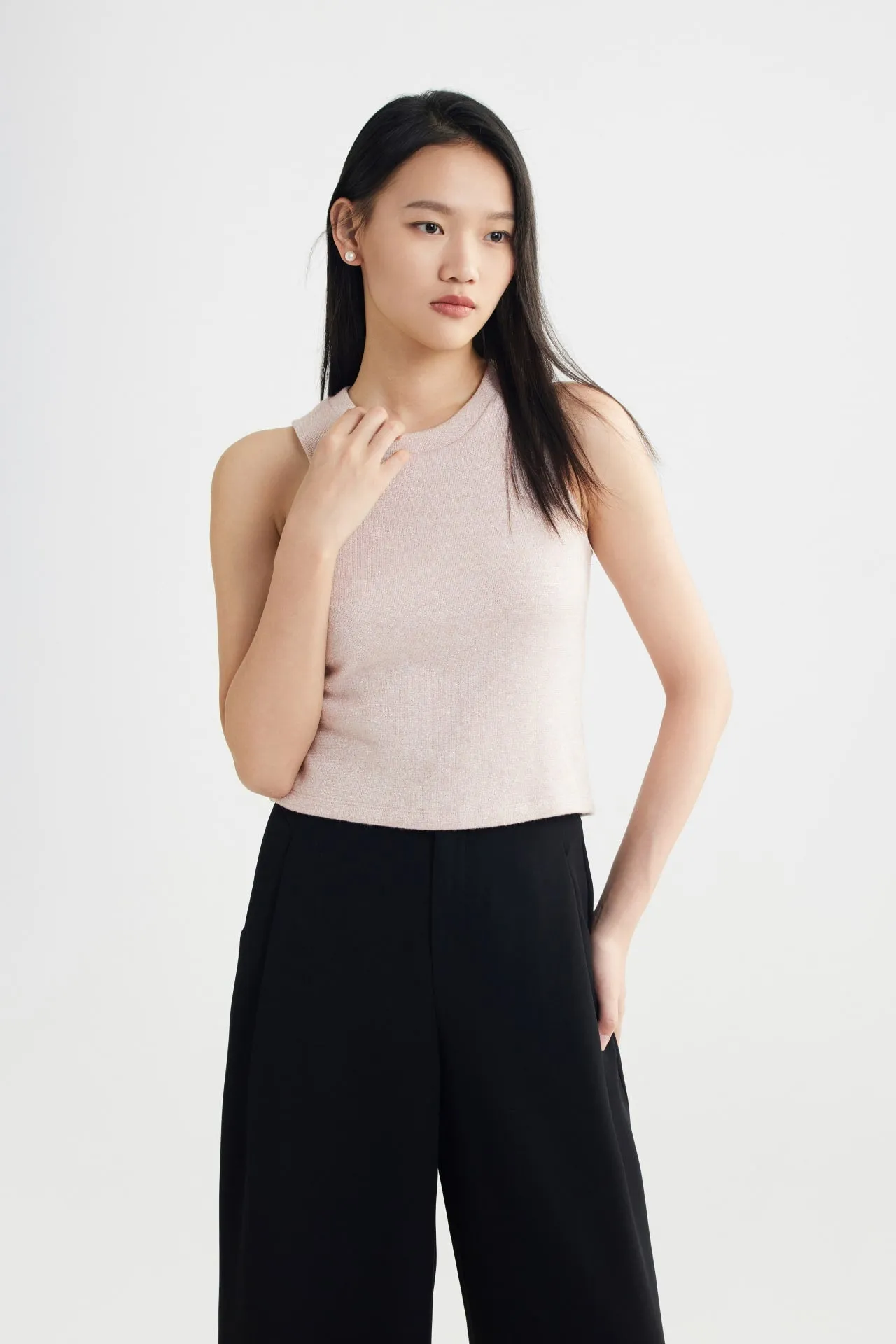 Essential Basic Knit Cropped Top