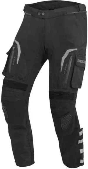 Explorer-Z Bogotto Waterproof Motorcycle Leather/Textile Pants, Black