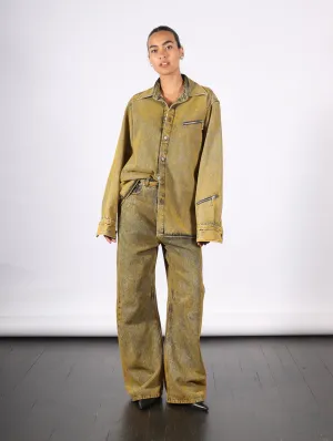 Five Pocket Pants in Yellow Wash by MM6 Maison Margiela