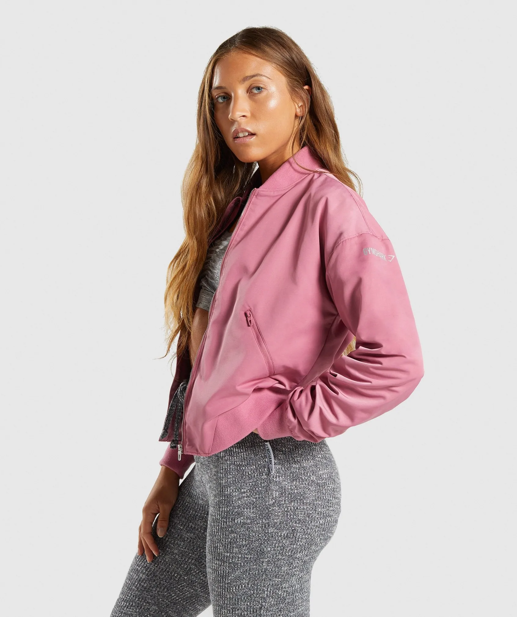 Gymshark Lo Bomber Jacket - Dusky Pink