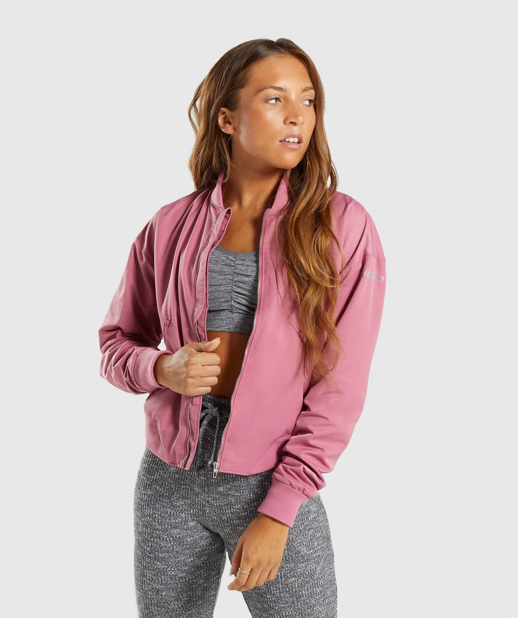 Gymshark Lo Bomber Jacket - Dusky Pink