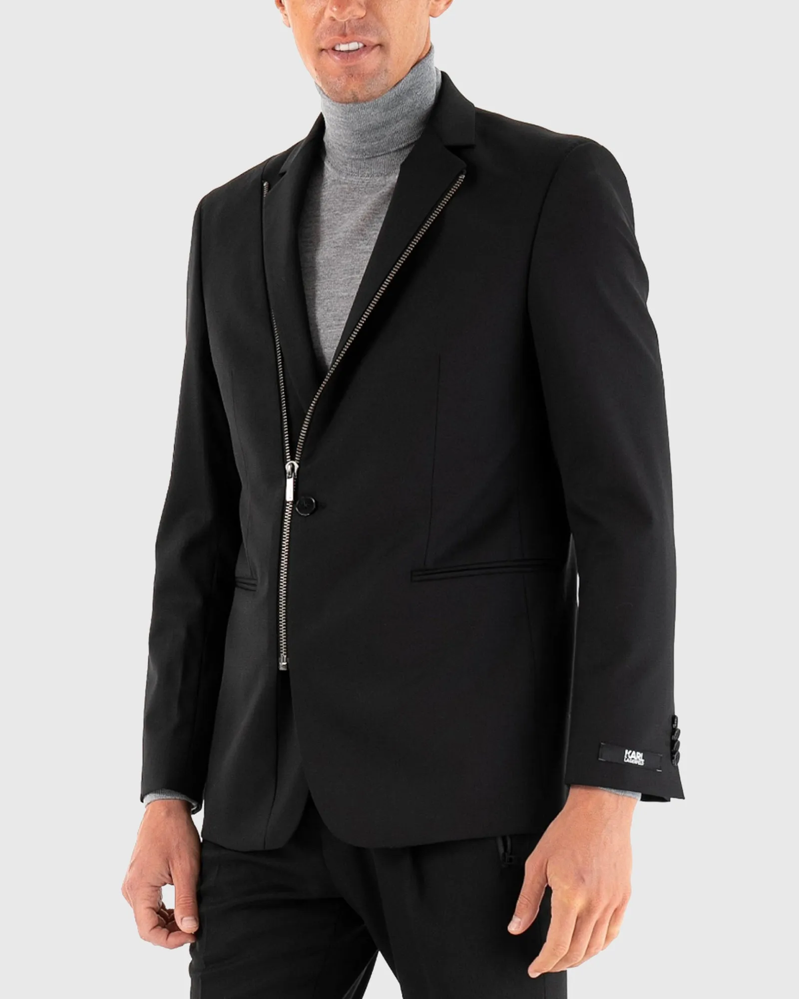 KARL LAGERFELD 155502 BLACK ZIP JACKET