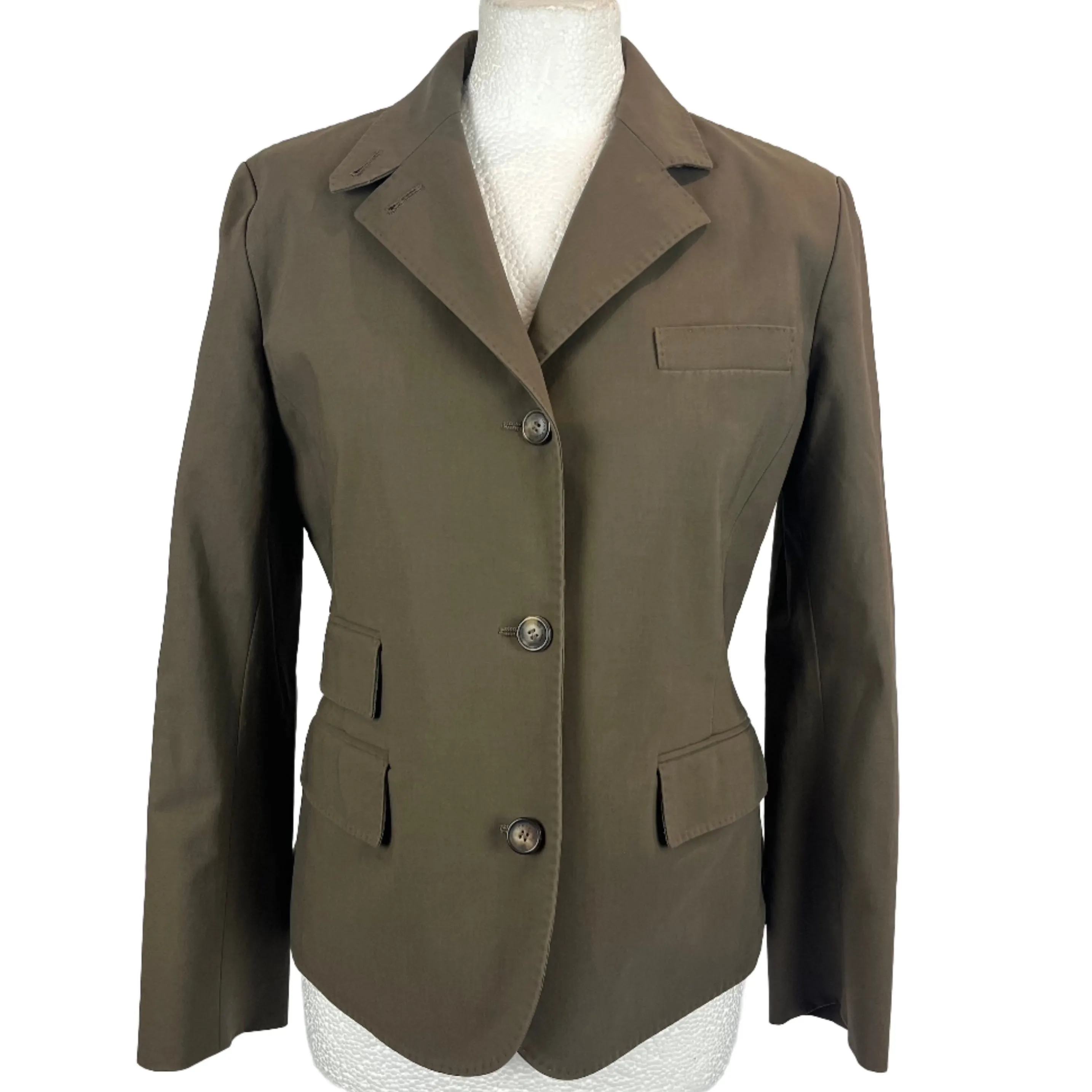 Loro Piana Olive Stretch Cotton Jacket M