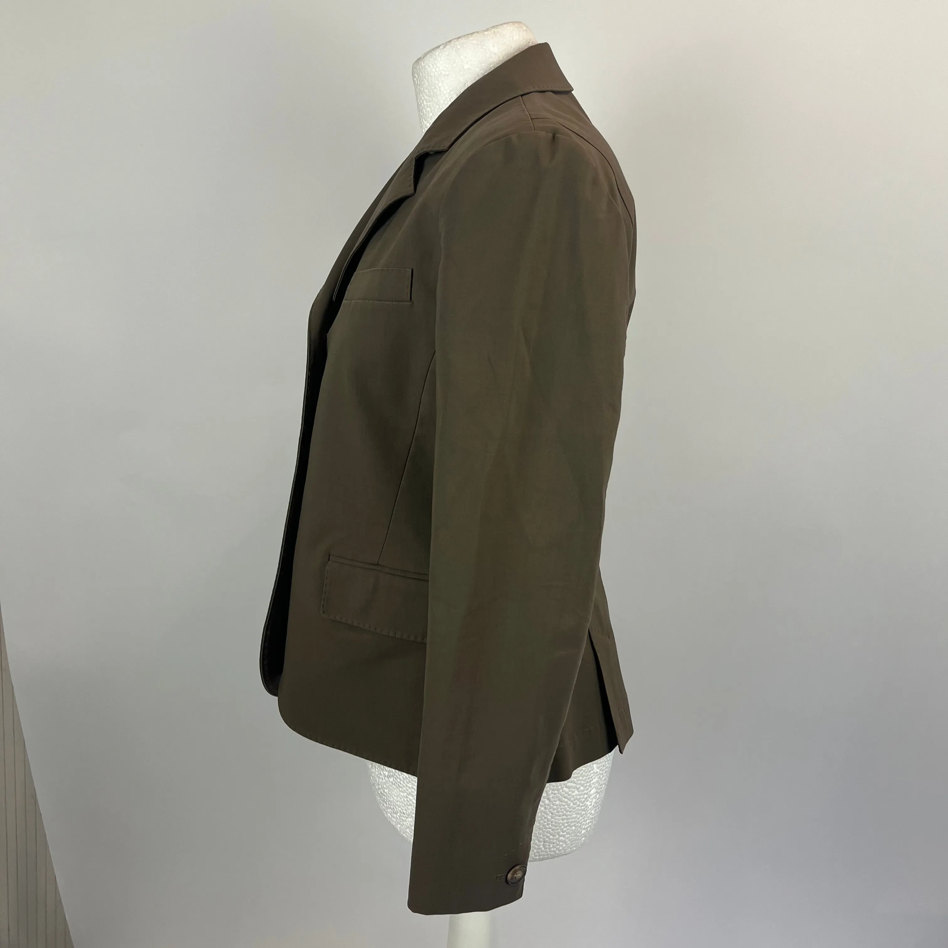 Loro Piana Olive Stretch Cotton Jacket M