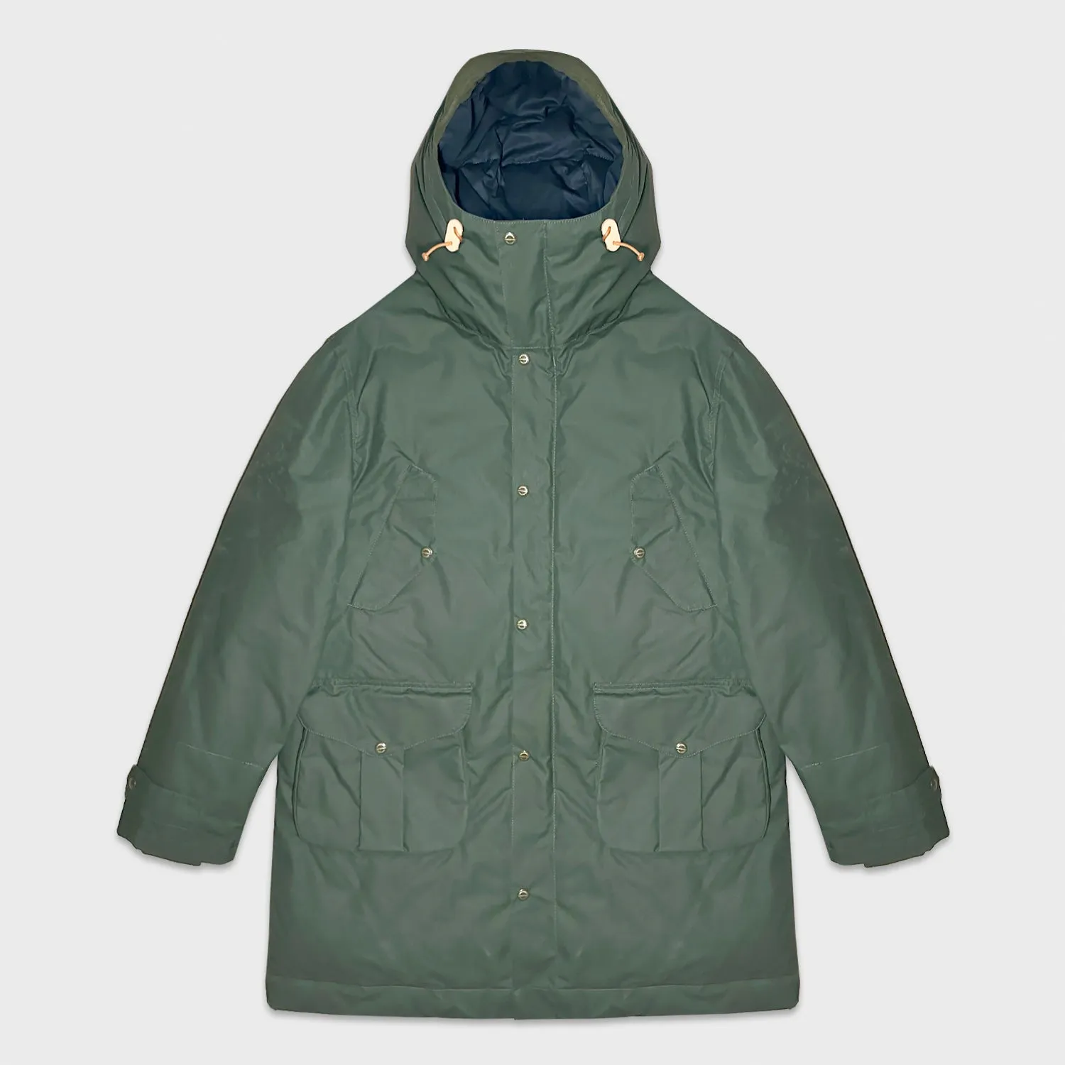 Manifattura Ceccarelli Army Green Water Repellent Padded Cotton Parka