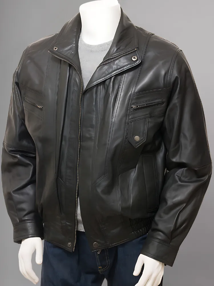 MEN'S BROWN NUBUCK LEATHER BLOUSON