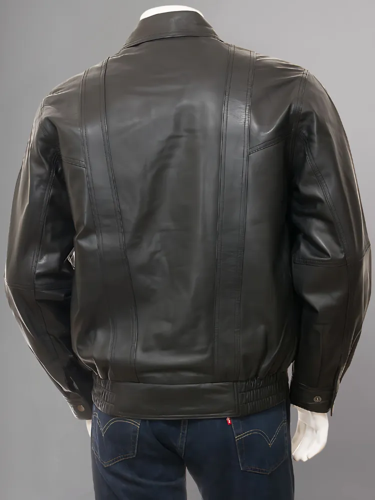 MEN'S BROWN NUBUCK LEATHER BLOUSON