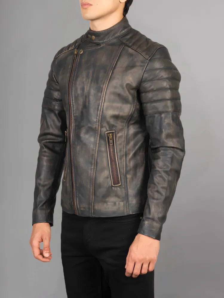 Men’s Stylish Black Biker Leather Jacket