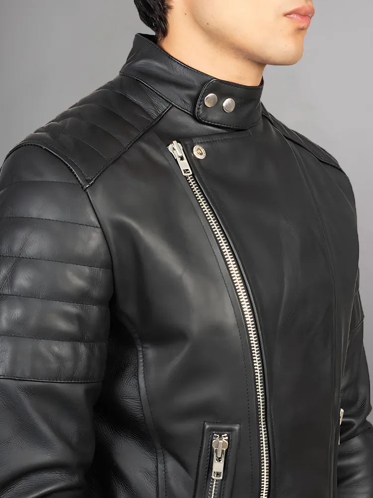 Men’s Stylish Black Biker Leather Jacket