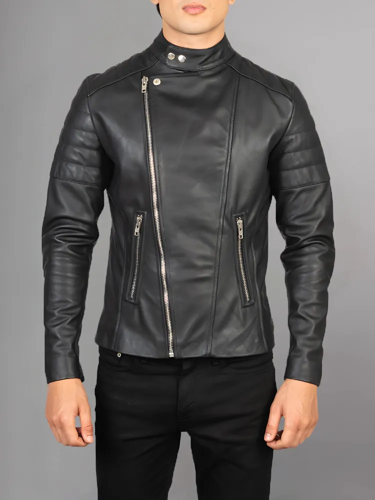 Men’s Stylish Black Biker Leather Jacket