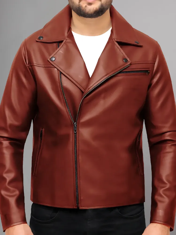 Mens Stylish Leather Motorcycle Jacket