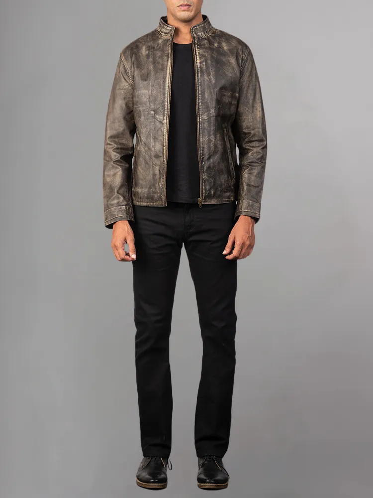 Men's Stylish Superb Real Genuine Leather Bomber Biker Jacket