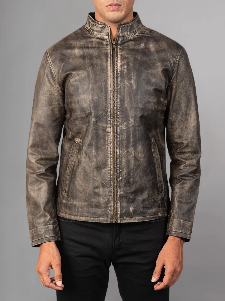 Men's Stylish Superb Real Genuine Leather Bomber Biker Jacket