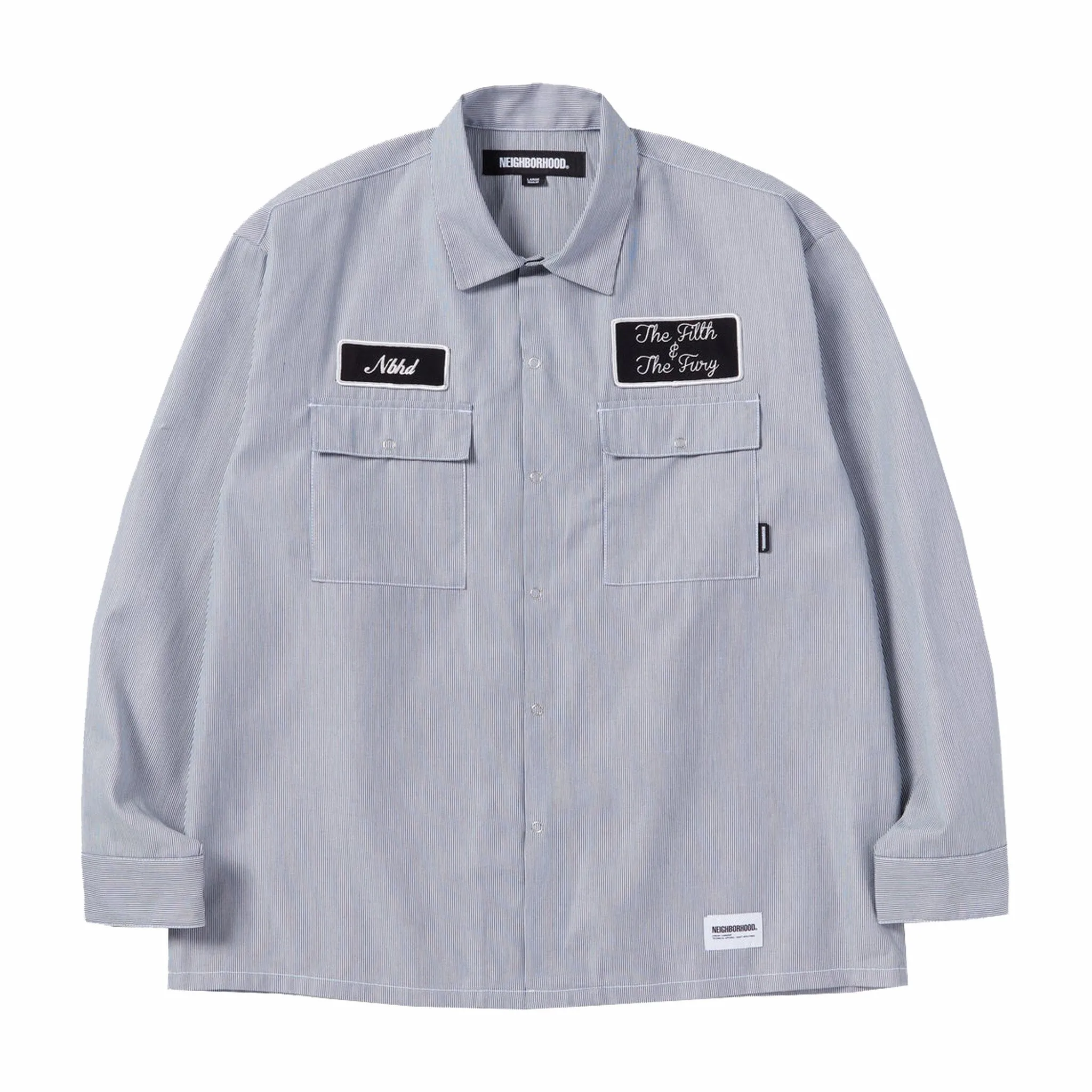 Neighborhood Stripe Work Shirt LS (Blue)