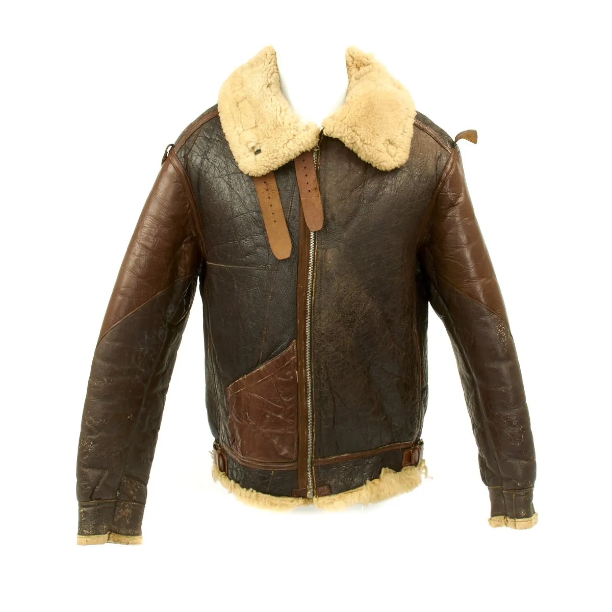 Original U.S. WWII B-17 Bomber Tantalizing Takeoff B-3 Sheepskin Jacket