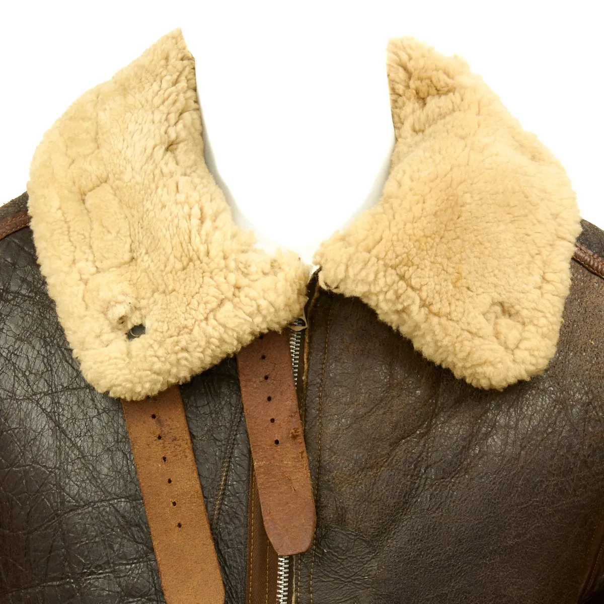 Original U.S. WWII B-17 Bomber Tantalizing Takeoff B-3 Sheepskin Jacket