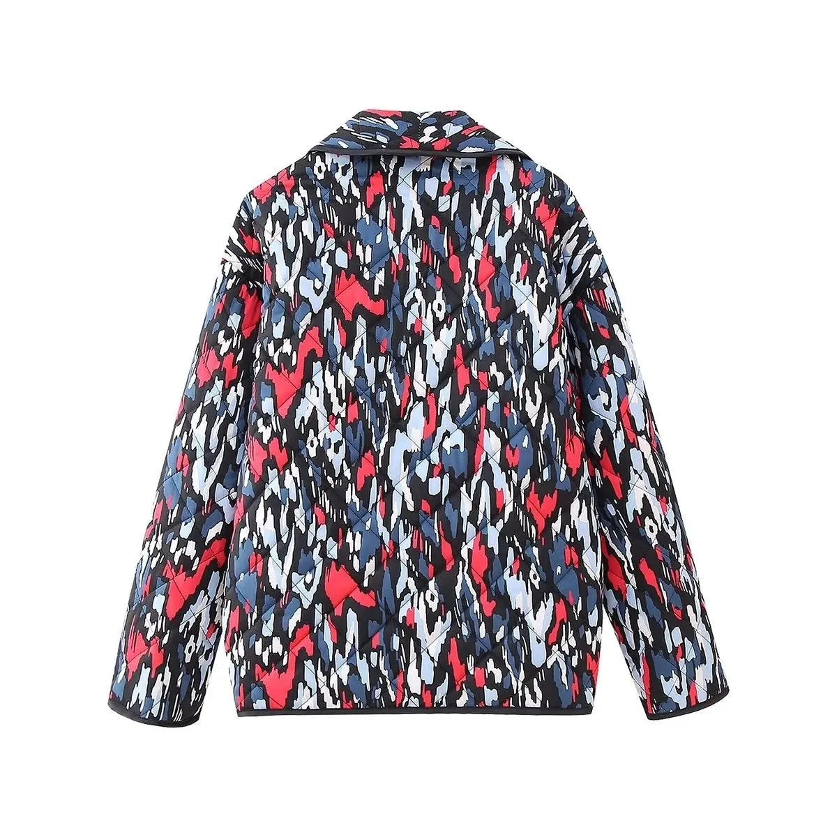 Pre Order:  Color Splatter Print Cropped Jacket