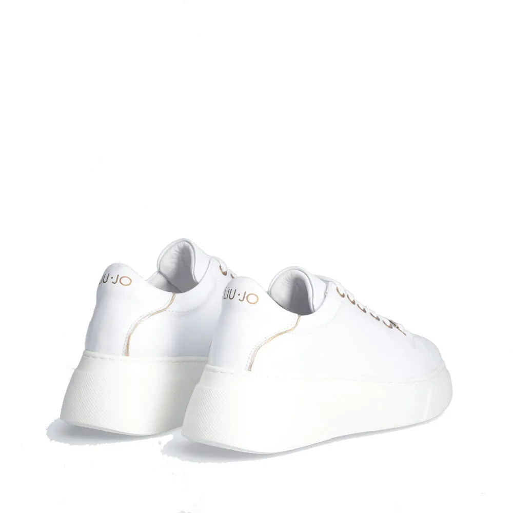 Scarpe LIU JO Andie 718 Sneakers Platform in Pelle Bianca