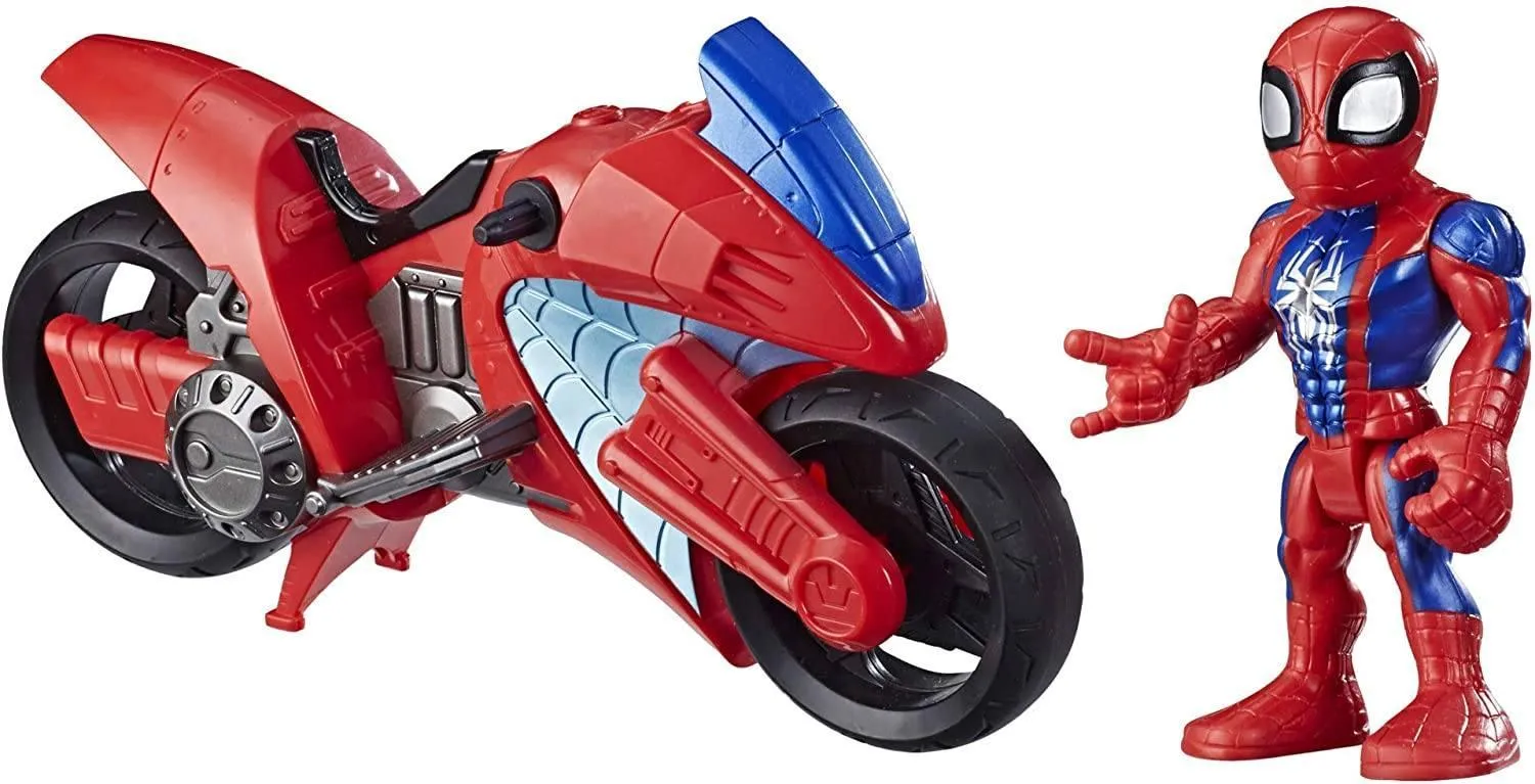 Super Hero Adventures Sha Mega Mini Motorcycle Spiderman