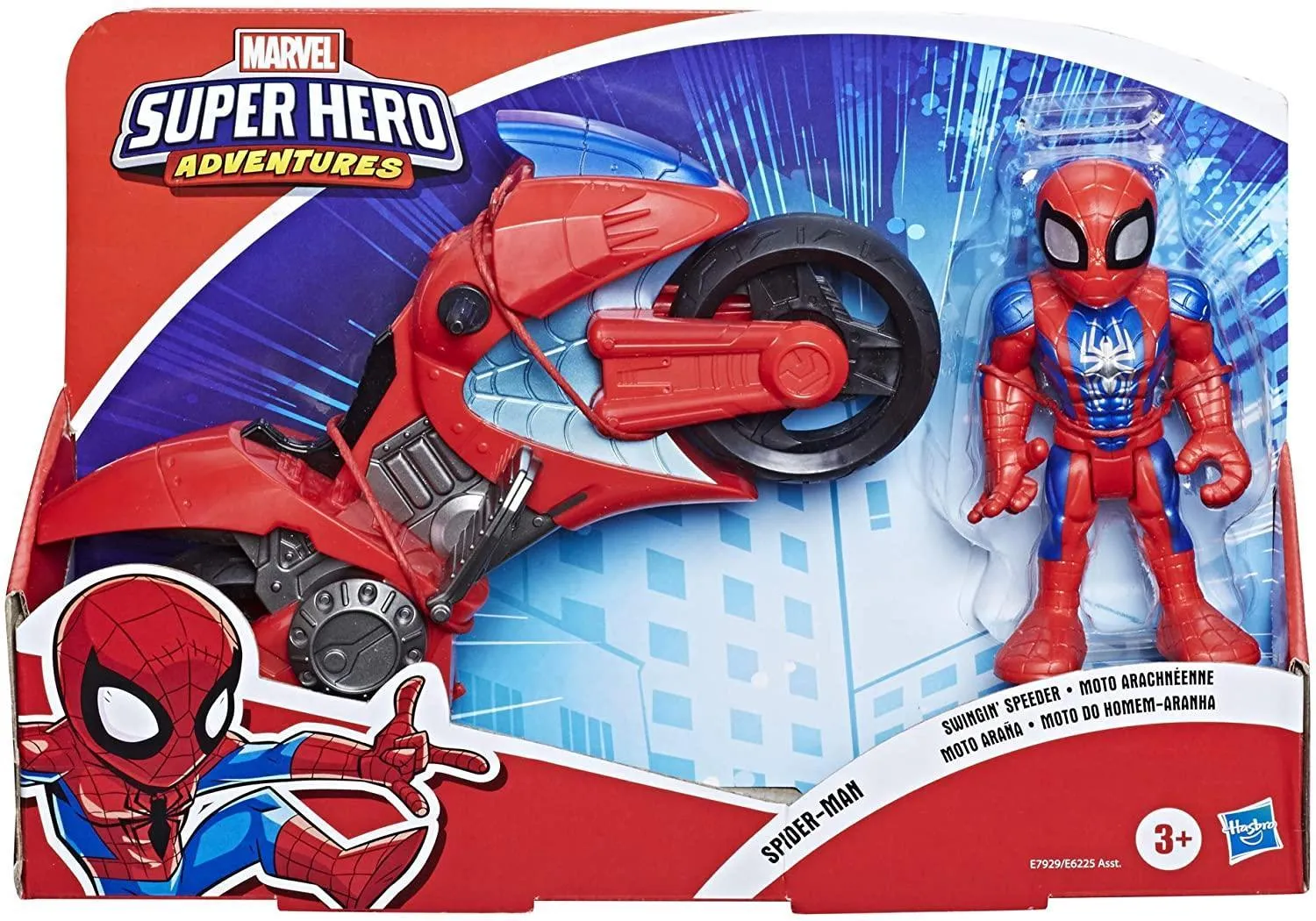 Super Hero Adventures Sha Mega Mini Motorcycle Spiderman