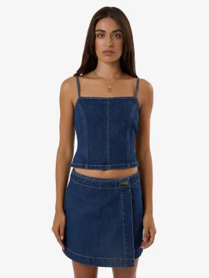 Thrills Rory Denim Top - UNION BLUE