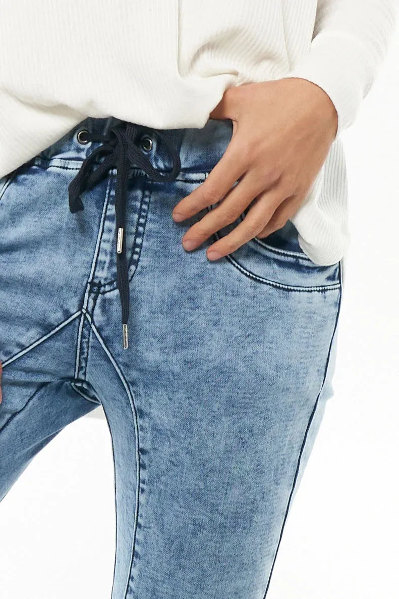 Walk This Way Denim Joggers by BAE